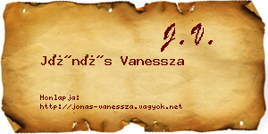 Jónás Vanessza névjegykártya