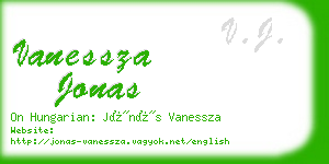 vanessza jonas business card